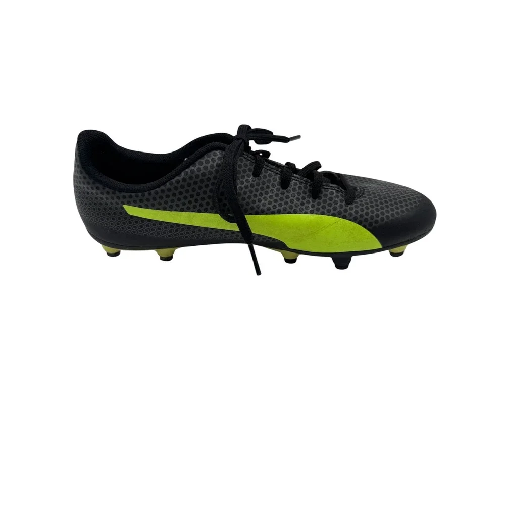 Puma Kids Size 6 Black Yellow Soccer Cleats Spirit FG 104493 03